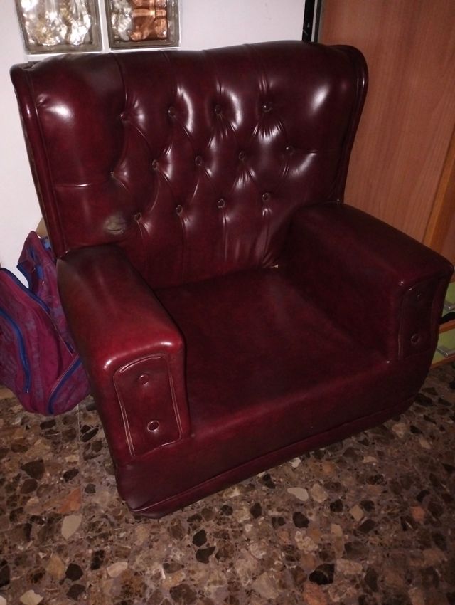 Sillón Chesterfield Rojo