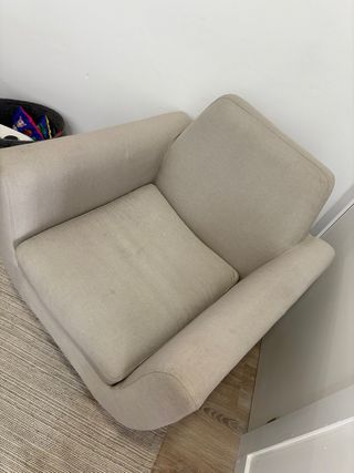 2 sillones beige - tela