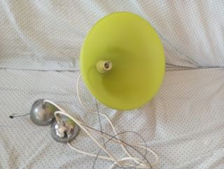 Lampadario verde e argento
