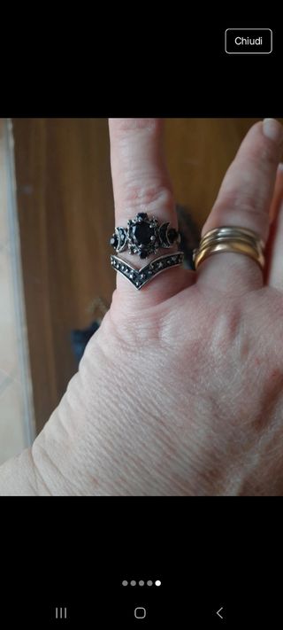 Collana, braccialetto & anelli gotici