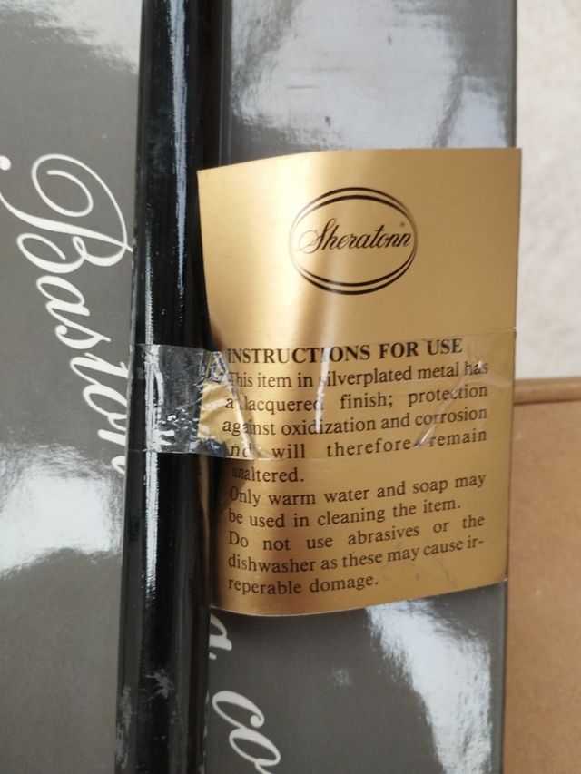 Bastón baño de plata Sheraton - Madera negra