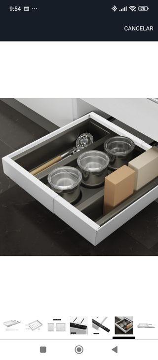 Cajón telescópico blanco