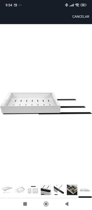 Cajón telescópico blanco