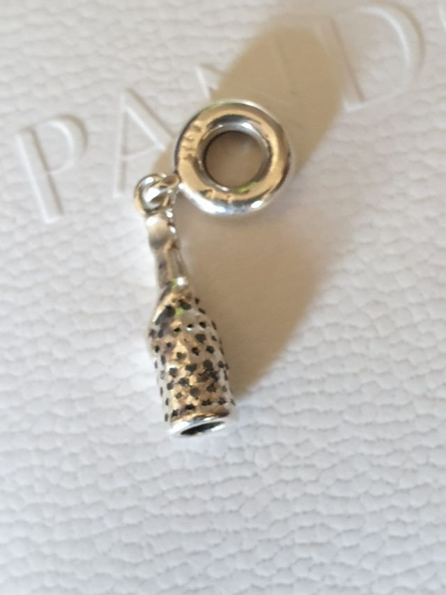 Charm Pandora Champagne Argento e zirconi