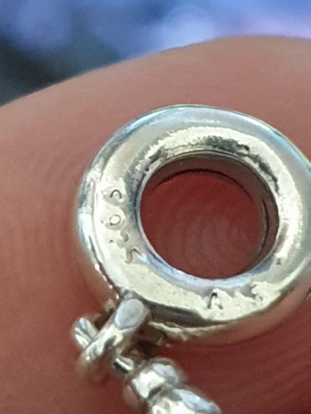 Charm Pandora Champagne Argento e zirconi