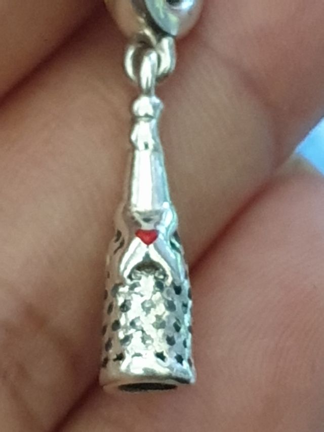 Charm Pandora Champagne Argento e zirconi