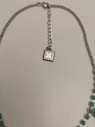 Collar turquesa y plateado