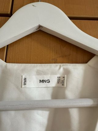 Blusa Mango blanca - mangas abullonadas