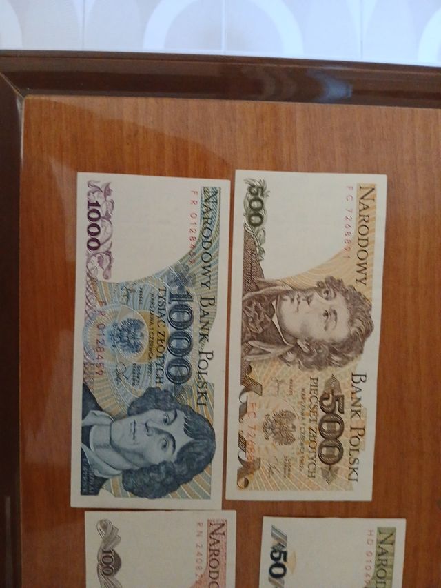 Banconote Polonia vintage 100, 500, 1000zł 50zt