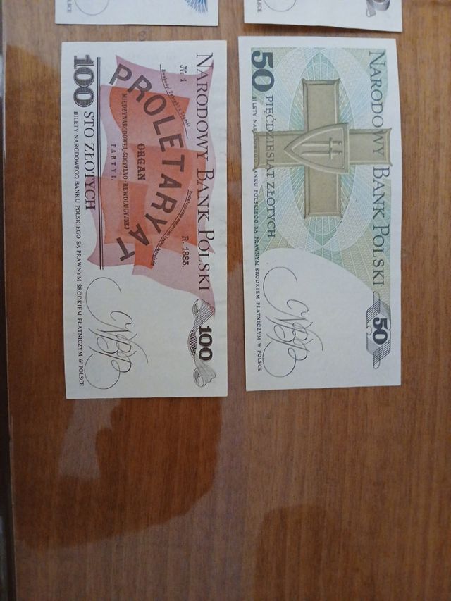 Banconote Polonia vintage 100, 500, 1000zł 50zt
