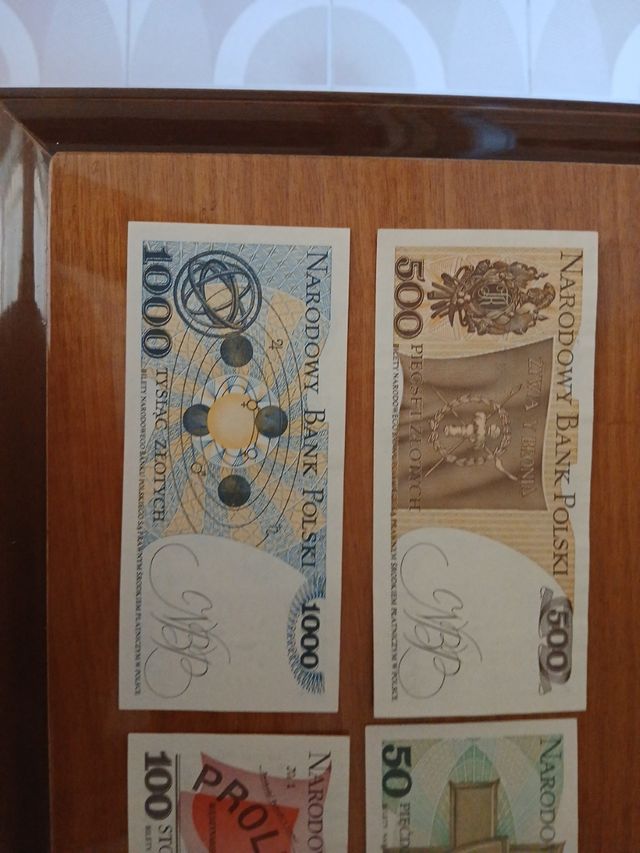 Banconote Polonia vintage 100, 500, 1000zł 50zt