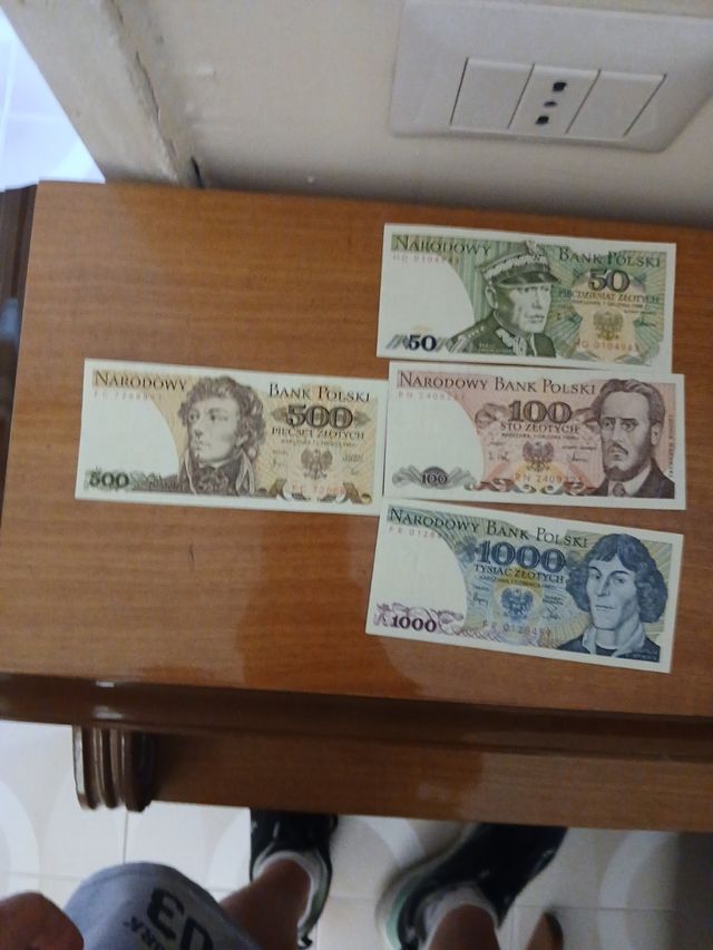 Banconote Polonia vintage 100, 500, 1000zł 50zt