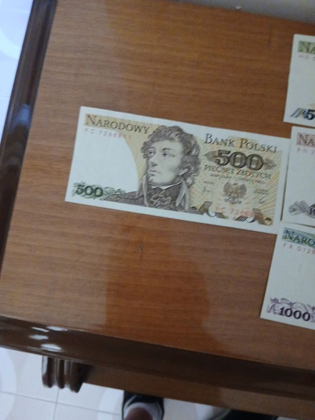 Banconote Polonia vintage 100, 500, 1000zł 50zt