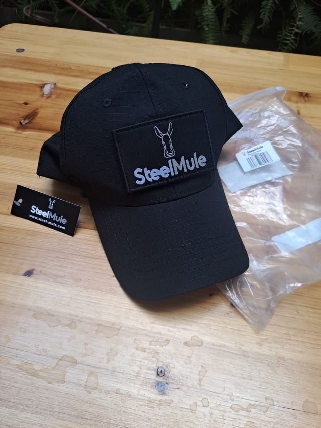 Gorra Tactica Militar negra Baseball con Parche