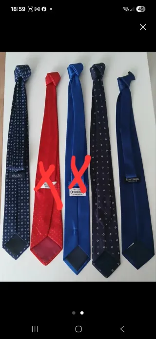 3 Corbatas seda - azules
Algunas Italianas