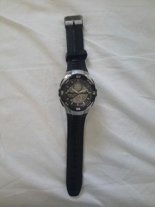 Dos Relojes de Hombre Piel Negro Plata