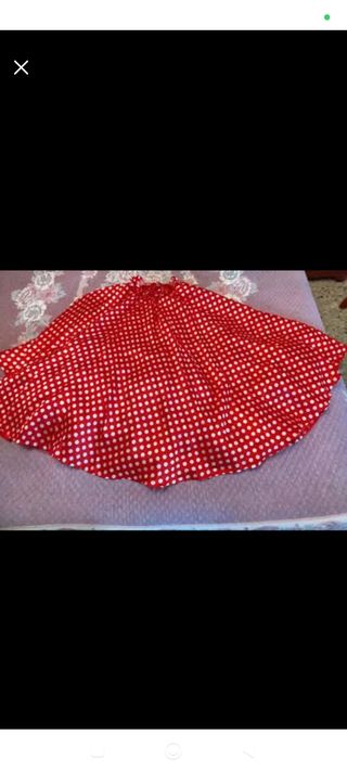 Vestido rojo lunares blanco T.38-40