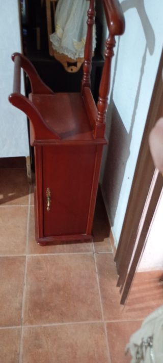 Perchero zapatero madera marrón