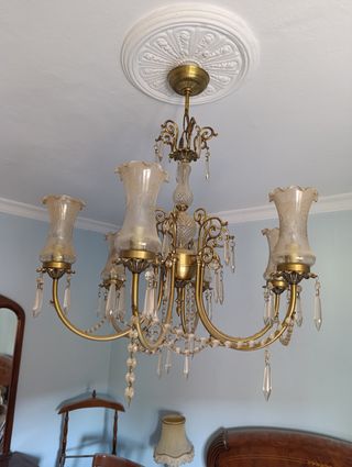 Lampara techo vintage 6 luces