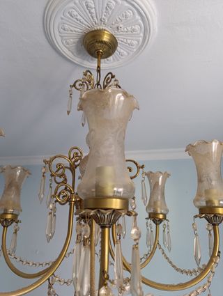 Lampara techo vintage 6 luces
