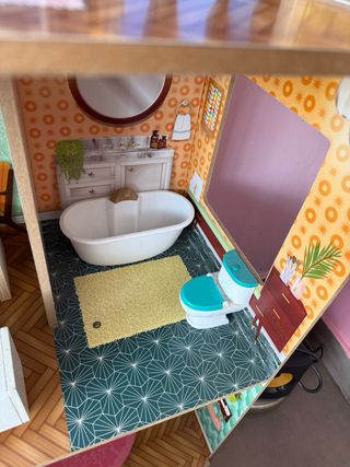 Casa Muñecas Madera + Muebles