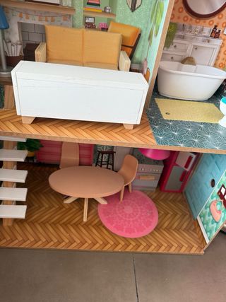 Casa Muñecas Madera + Muebles