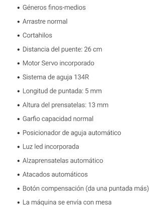 Máquina coser Zoje A8000 - Puntada Recta