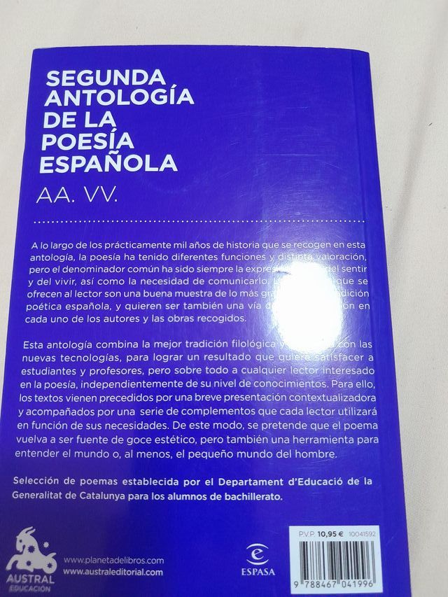 Segunda antología de la poesía española: Edició...