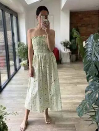 H&M vestido palabra de honor nuevo CON ETIQUETA