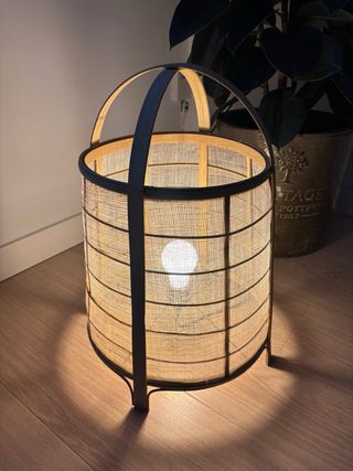 Lámpara Ratán Bambú - Decoración. Nueva