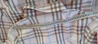 Camicia Burberrys rosa e marrone