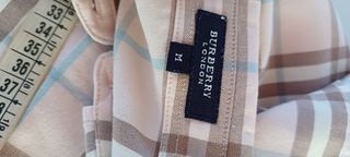 Camicia Burberrys rosa e marrone