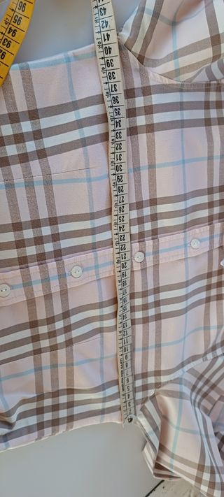 Camicia Burberrys rosa e marrone