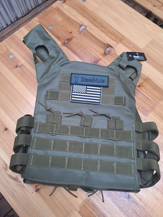 Chaleco Tactictico Airsoft Verde Militar Gimnasio