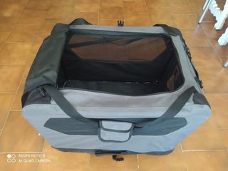 Cesta transporte perro mediana gris