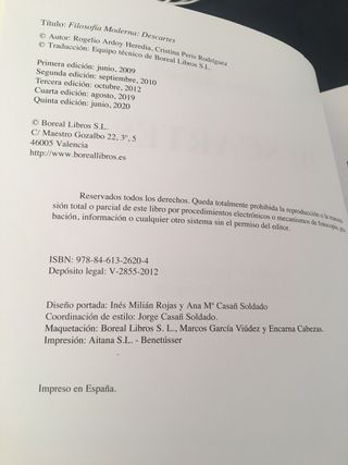 Filosofía Moderna - Descartes