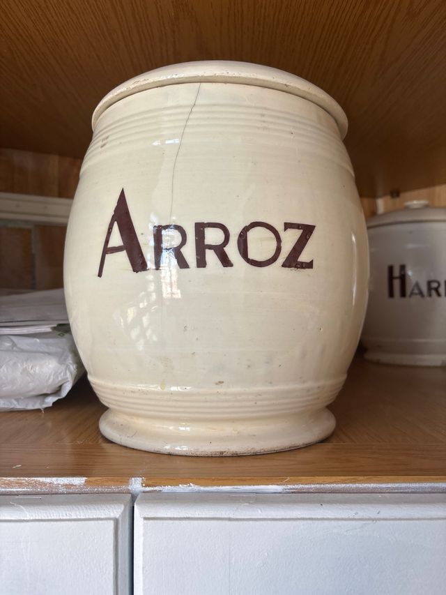 Bote cerámica arroz vintage