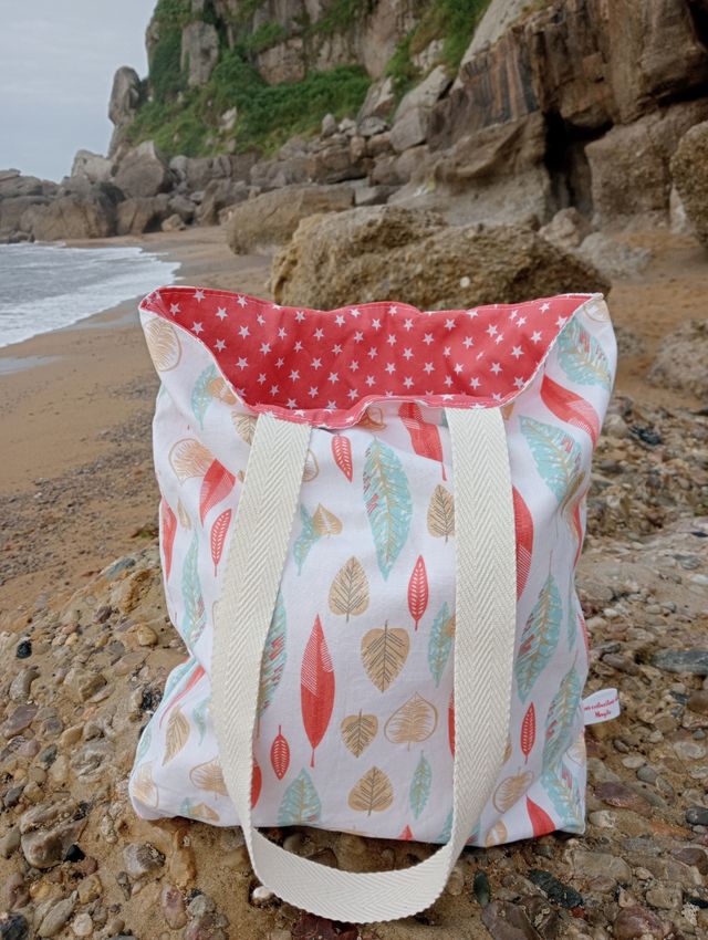 Tote Bag plumas - Rojo y Blanco