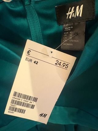 Vestido H&M fiesta verde XL
