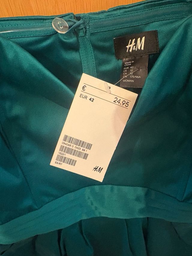 Vestido H&M fiesta verde XL