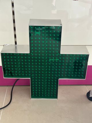Cruz Farmacia LED Verde
