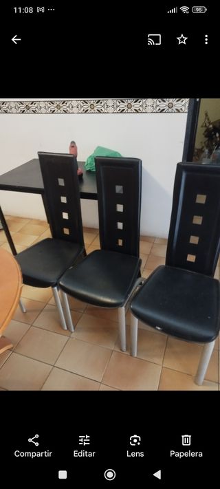 3 sillas comedor - modernas