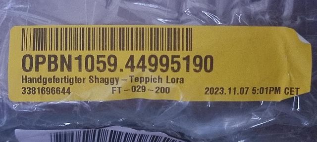 Alfombra de Lana roja redonda- 190cm, Hecha a Mano