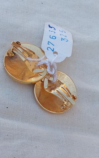 Pendientes vintage blanco y negro márfil