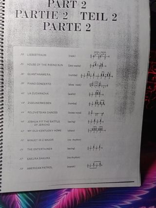 Libreto partituras órgano: Técnicas.rebajado