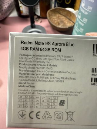 Smartphone Xiaomi Redmi Note 9s