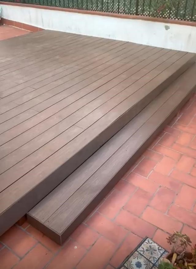 Instalaciones de tarimas exteriores sinteticas