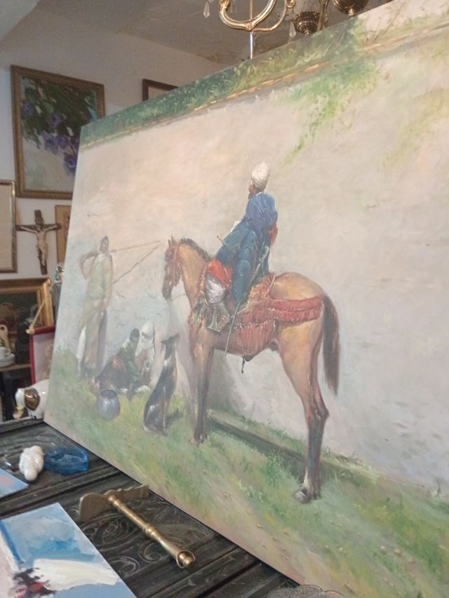 Cuadro al óleo, estilo Fortuny