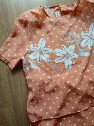 Conjunto Burberrys - lunares naranja