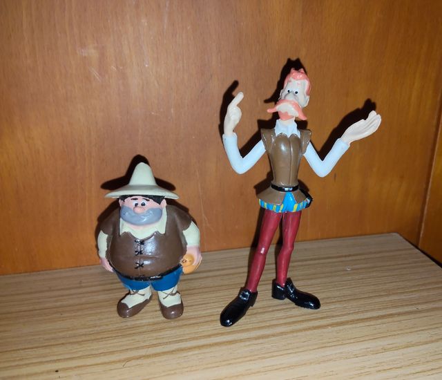 MUÑECOS DON QUIJOTE Y SANCHO PANZA,AÑOS 70,DIBUJOS